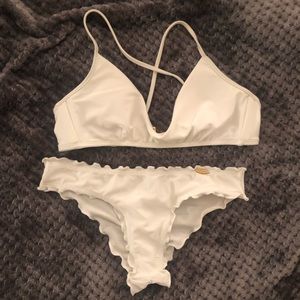 Luli Fama White Bikini Set